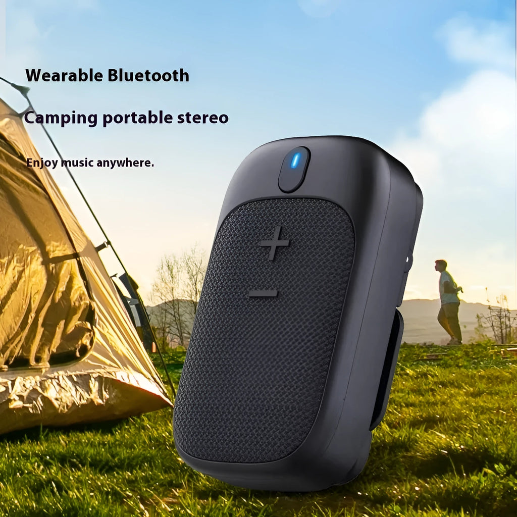 Lewoke Wireless Bluetooth Hiking Speaker mini portable outdoor camping running subwoofer in black