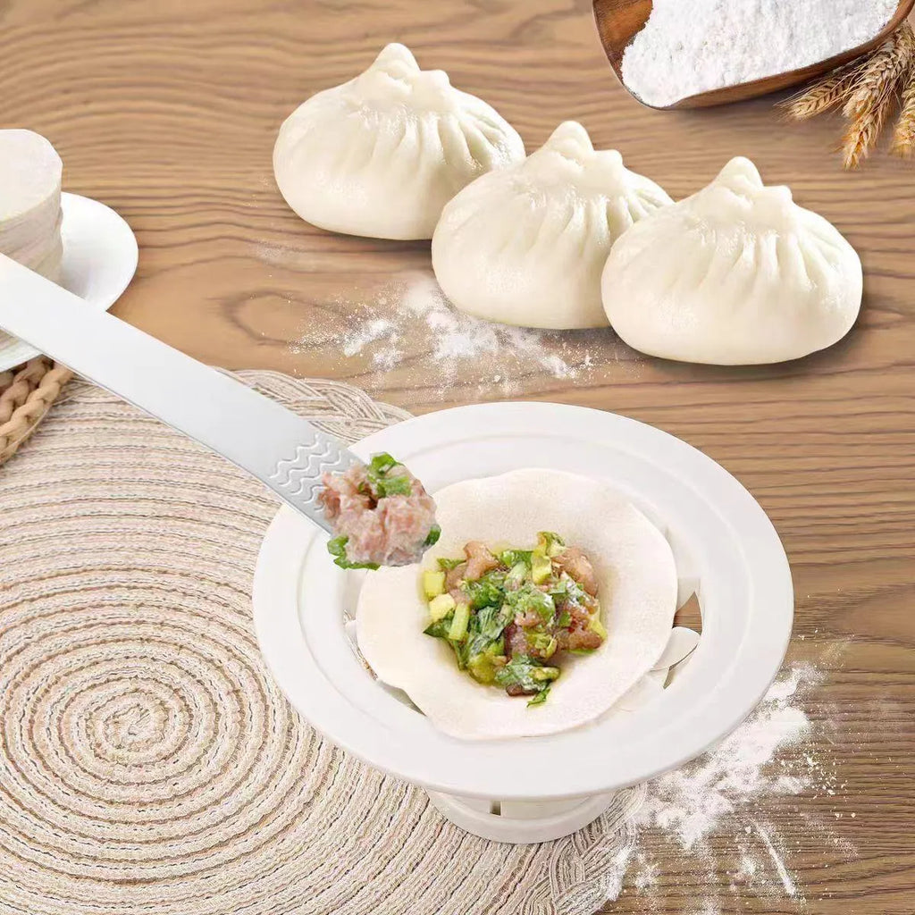Black Jinkali steamed bun mould set with four pieces for making baozi and dumplings