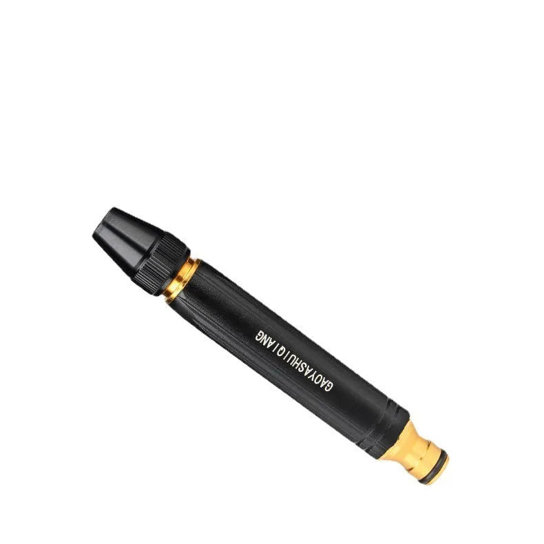 Black diamond alloy car washing gun with straight spray design showing 17.7 cm length