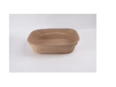 Brown disposable cat litter box with environmentally friendly degradable materials