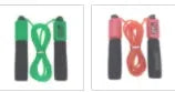 Adult fitness skipping rope with foam handles showing 3 metre PVC rope in multiple colour options