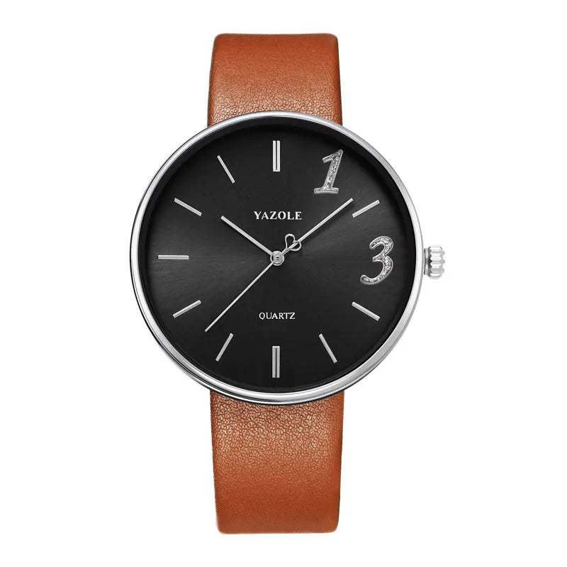 Pair of matching couple watches with quartz movement, 43mm and 36mm dials, mineral glass, and 3ATM water resistance