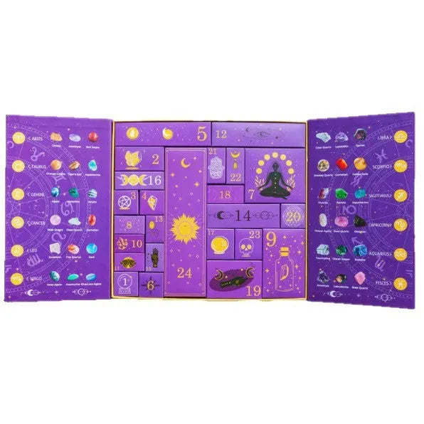 Halloween countdown gift box with paper construction measuring 33.5cm wide