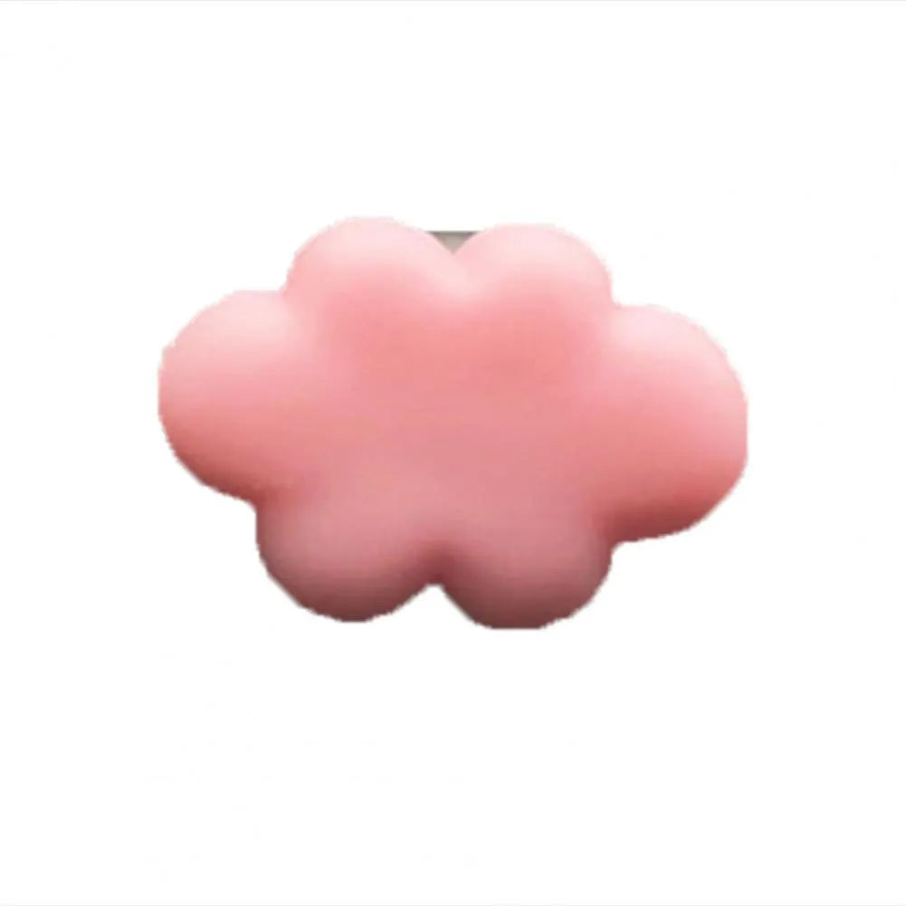 Resin cartoon Baiyun cloud car air freshener clip in light green, shown attached to a car air vent.