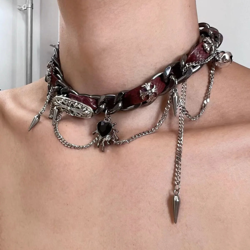 Alloy unisex necklace with electroplated geometric butterfly pendant and regular chain