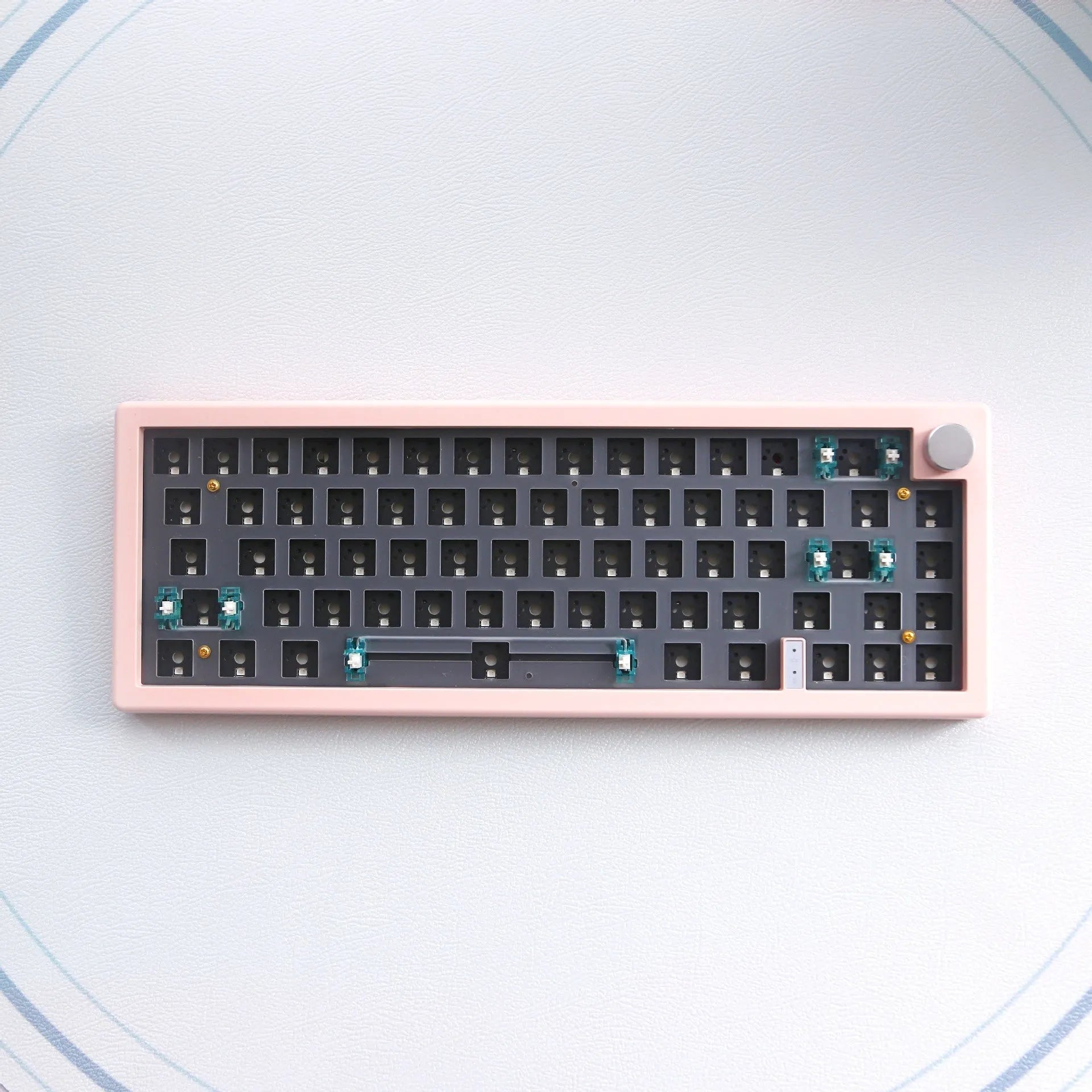 DIY mechanical keyboard kit with RGB backlighting, hot-swappable switches, and multiple colour options