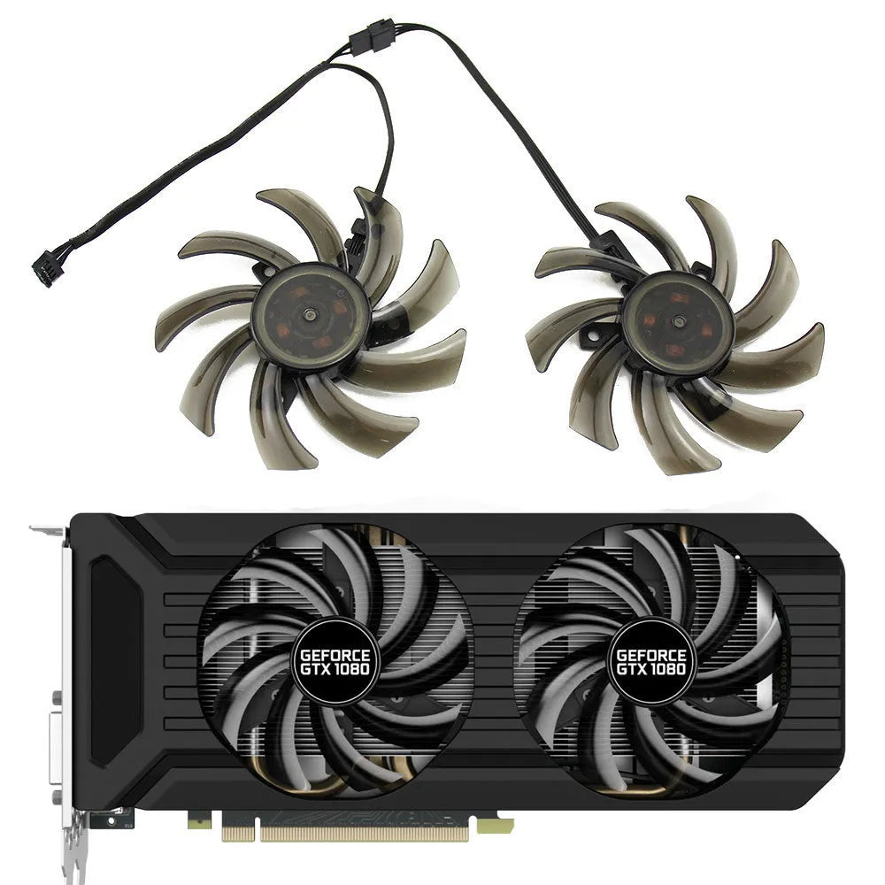 GA91S2U black universal pair graphics card cooling fan 85mm 40mm mounting hole distance 4-pin header