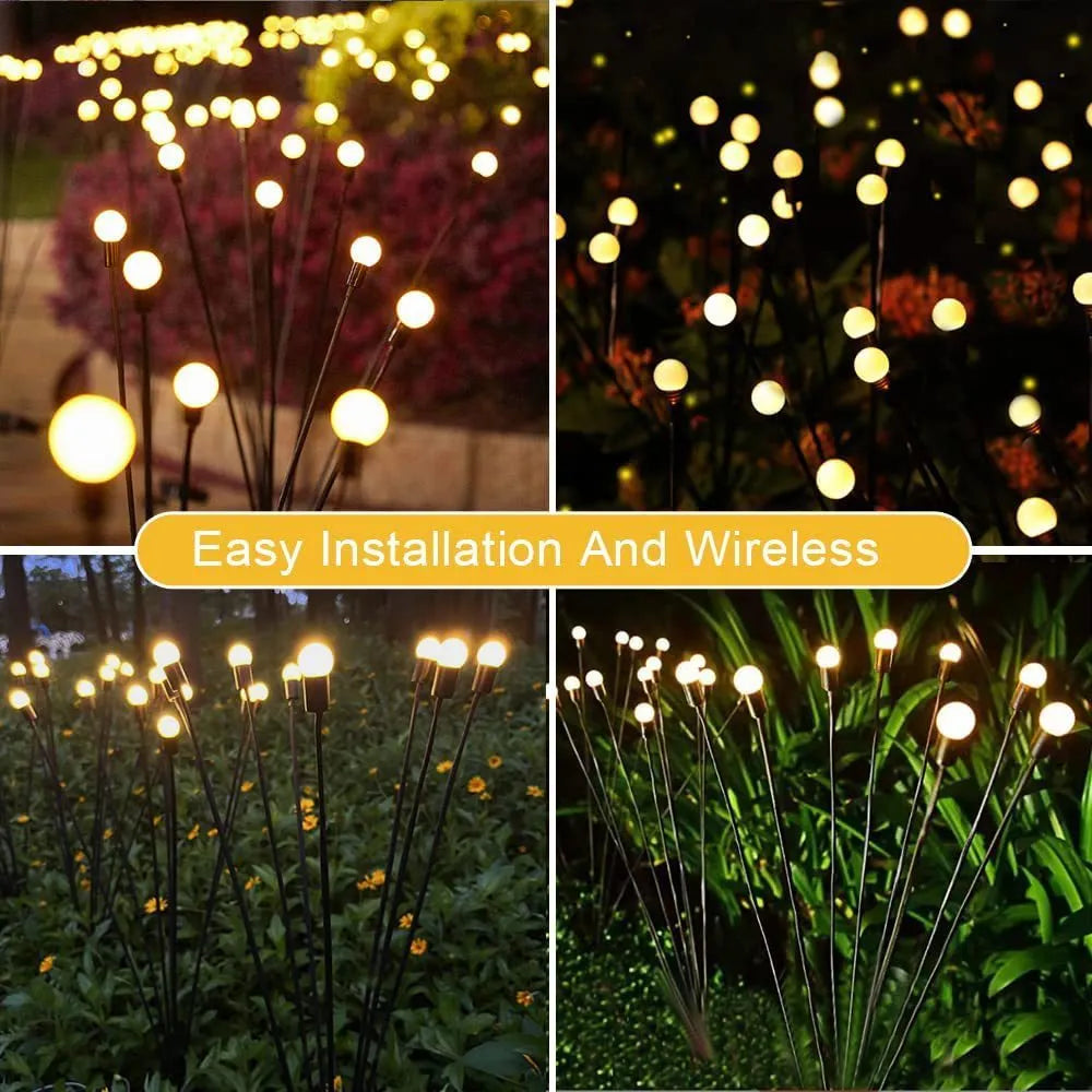 Solar-powered LED ground lamp with stainless steel spike for garden pathway lighting