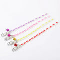 Cat luminous collar with night-time illumination, adjustable 29cm rope, metal bell, and silicone chain