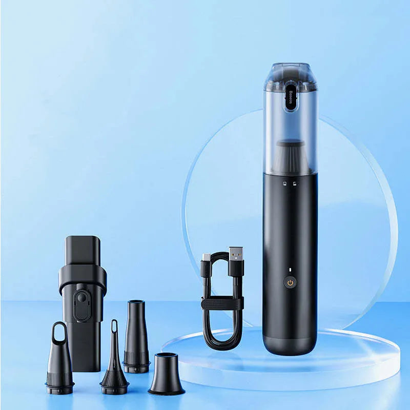 BASEUS A3 black wireless car vacuum cleaner with Type-C charging port