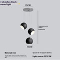 Ball chandelier table lamp with post-modern design in Nordic style, showing single and three-head configurations
