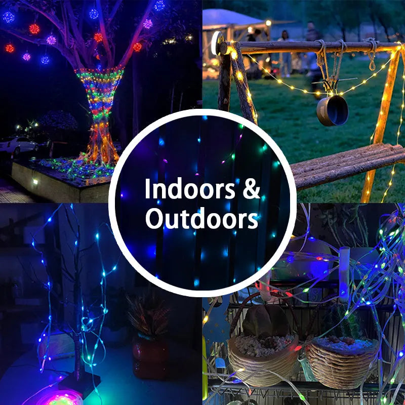 10 metre LED light string with 100 multi-colour lights for festival party decoration