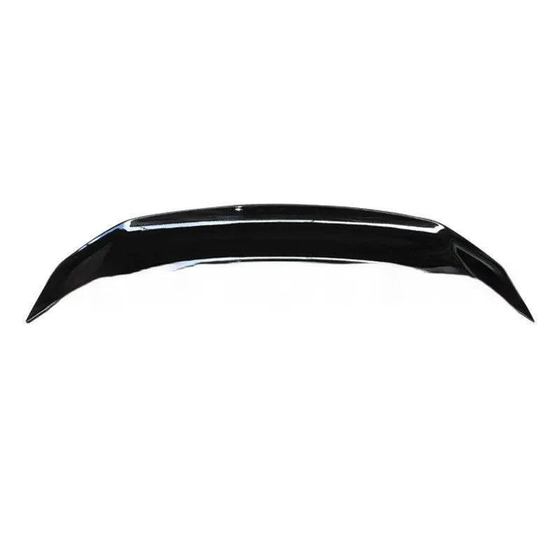 Universal adhesive-mount ABS car spoiler in bright black finish