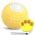 Smart remote control cat toy with rolling ball in blue, green and yellow colour options