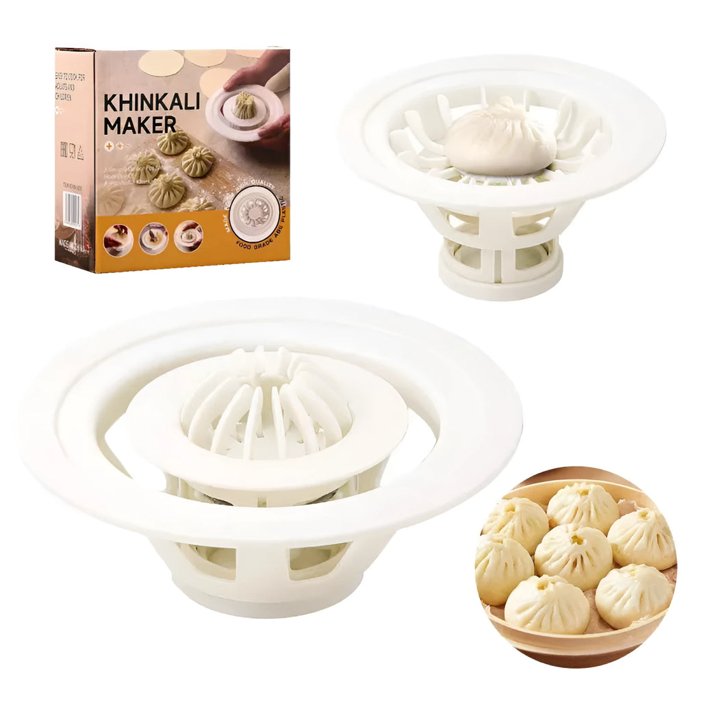 Black Jinkali steamed bun mould set with four pieces for making baozi and dumplings