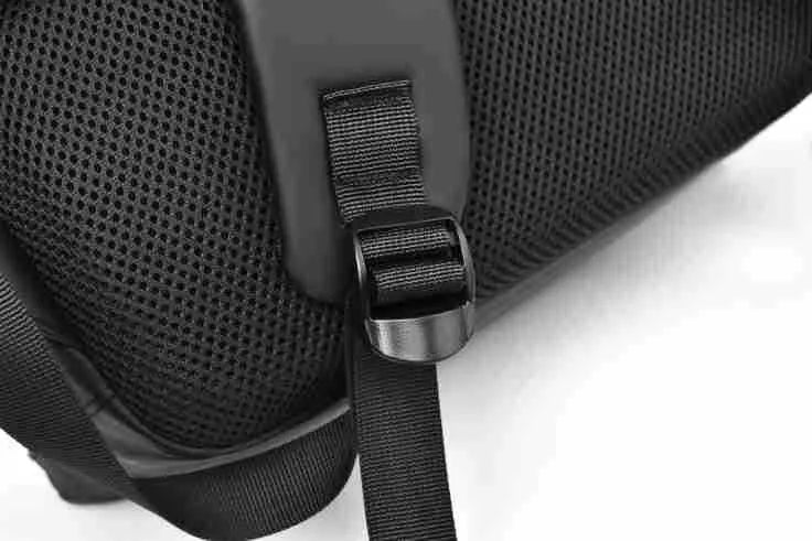 Large capacity waterproof backpack for men in simple design with PU leather construction