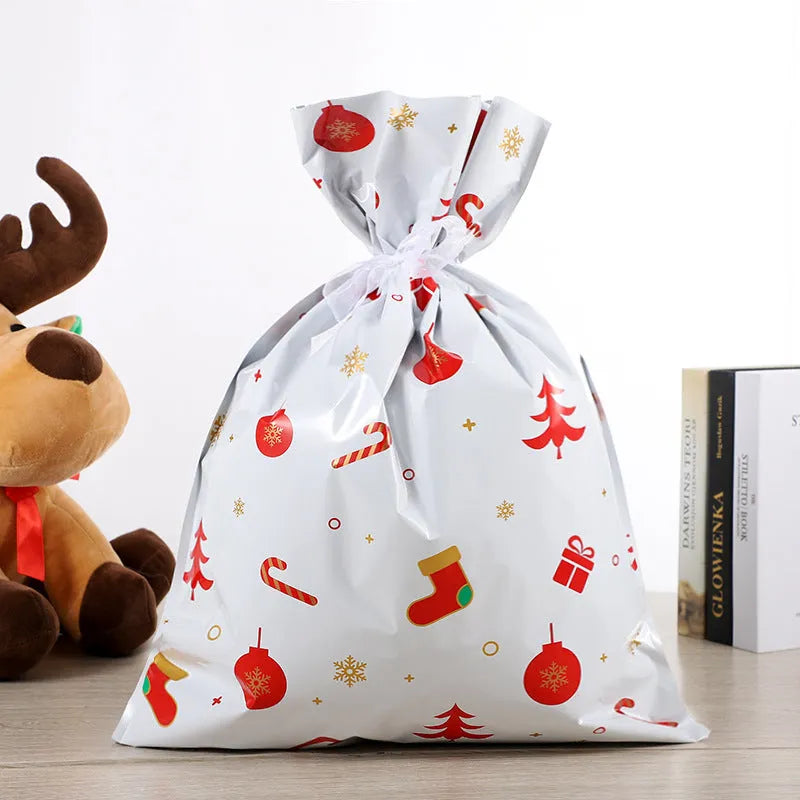 Christmas gift tying packing machine bag OPP aluminium PE 24x32cm sky blue design on white background