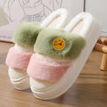 Thermal cotton slippers with cashmere lining, plush upper, and a non-slip sole in a cartoon style.