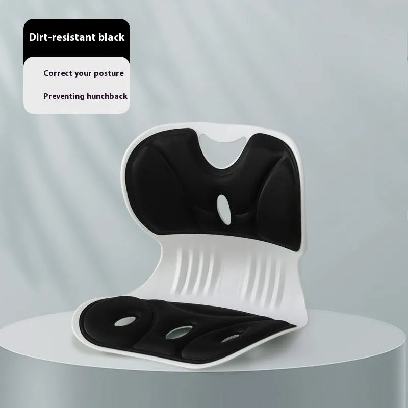 Memory foam seat cushion for lumbar support with fixing band in various colours