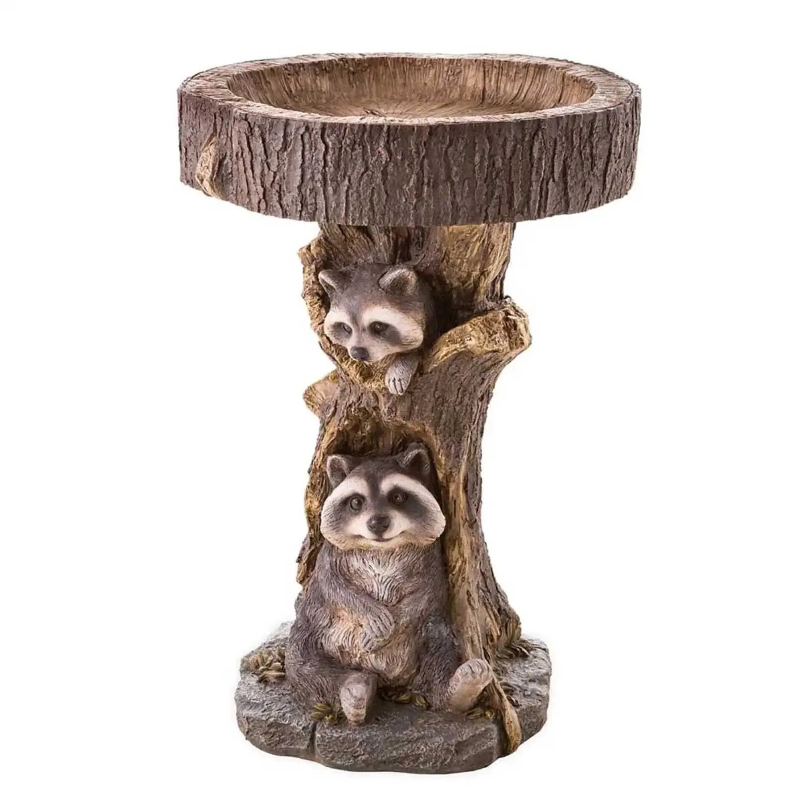 Raccoon resin garden ornament handmade synthetic resin 21cm tall modern simple style