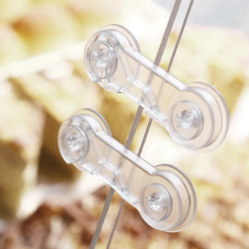 Transparent child safety lock anti-clamp hand design for cabinet drawer protection
