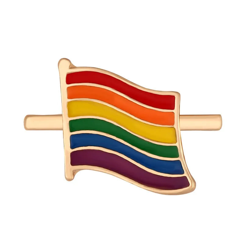 Cartoon rainbow love metal wall clock band for Apple Watch in simple style, colour BK446