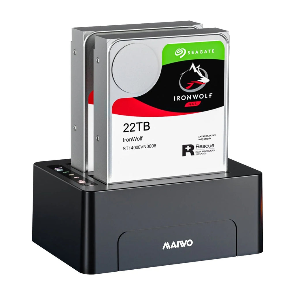K3082 dual-disk SATA hard disk dock with ABS plastic housing, 152x109x62mm, for 2.5 and 3.5-inch drives