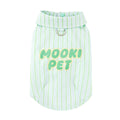 Green 100% cotton thin pet shirt for Teddy Schnauzer dogs, sizes XXS to XXL, casual summer wear