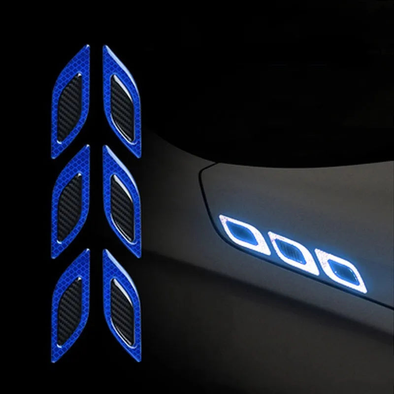 Blue reflective bumper protection tape for car wheel arches, 17mm width with adhesive backing
