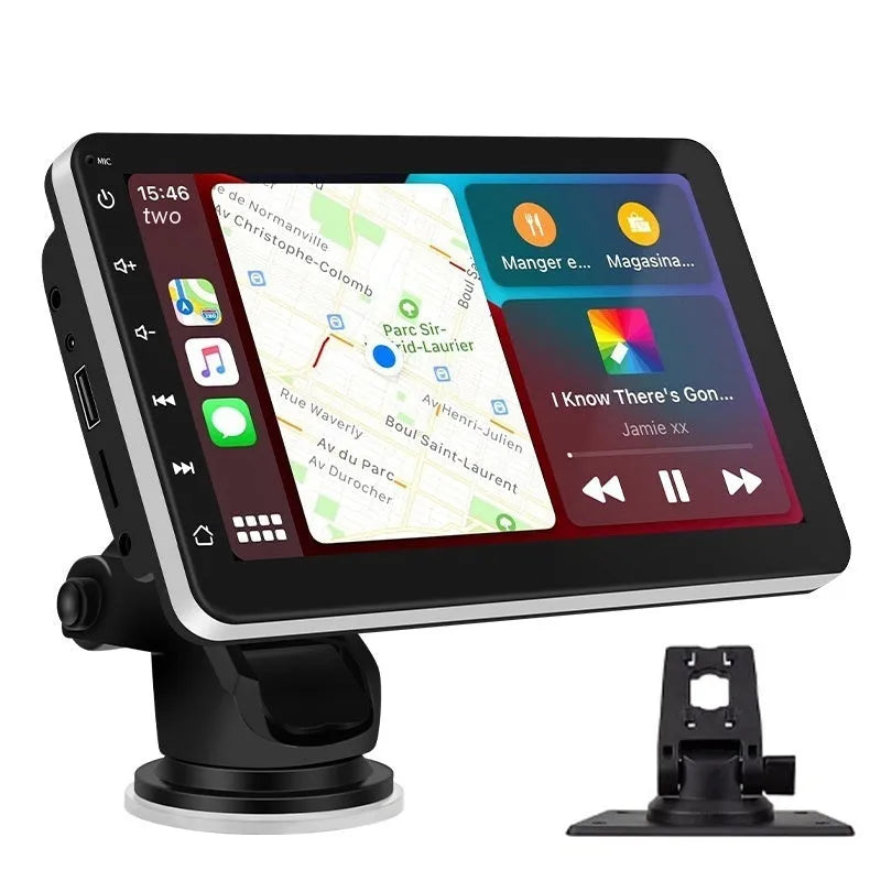 7 inch wireless car GPS navigator with reversing camera and universal mounting bracket