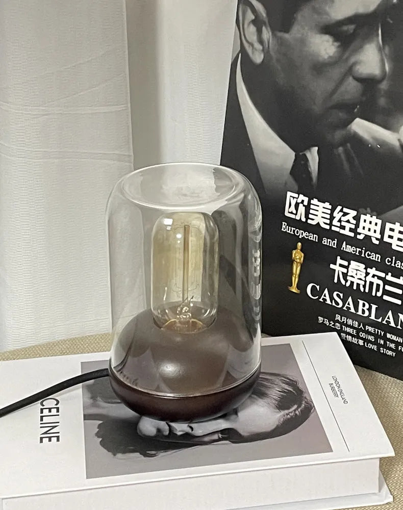 Waterless ambience light glass geometric stereo lamp 20cm socket powered aromatherapy essential oil lamp for bedroom