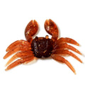 PVC software crab fishing lure measuring 8cm in length with detailed crab shape