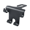 Black ABS car multifunction hook bracket with integrated phone holder for rear seat storage