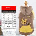 Brown cotton pet sweatshirt clothing for small dogs in various sizes