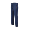 Men's black running trousers with mid waist and full length design for athletic exercise