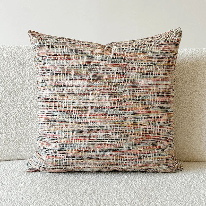 American-style yarn-dyed jacquard sofa pillow with paisley pattern showing plant and flower details