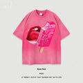 Heavy washed loose fit cotton t-shirt in street style available in multiple colours