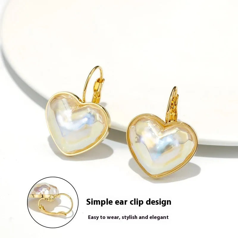 Gold alloy summer fashion ear clips for women with clip-on design
