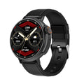 Smart watch with 1.6 inch AMOLED round screen, titanium alloy case, silicone strap, and health sensors