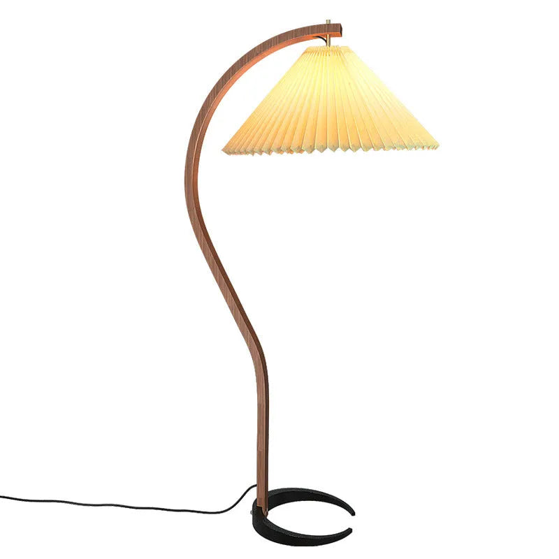 Vertical retro bedside table lamp with sofa edge design showing white and wine red colour options