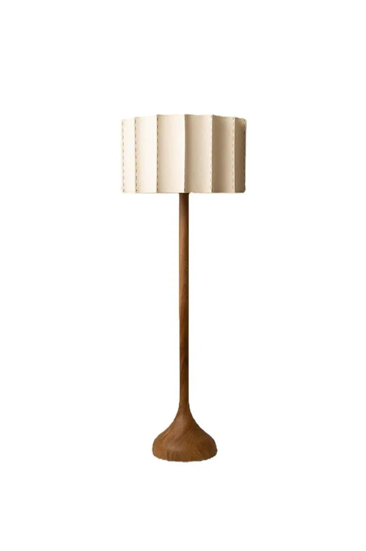 Japanese-style solid wood table lamp on living room table, 32 x 50cm, three-colour light source