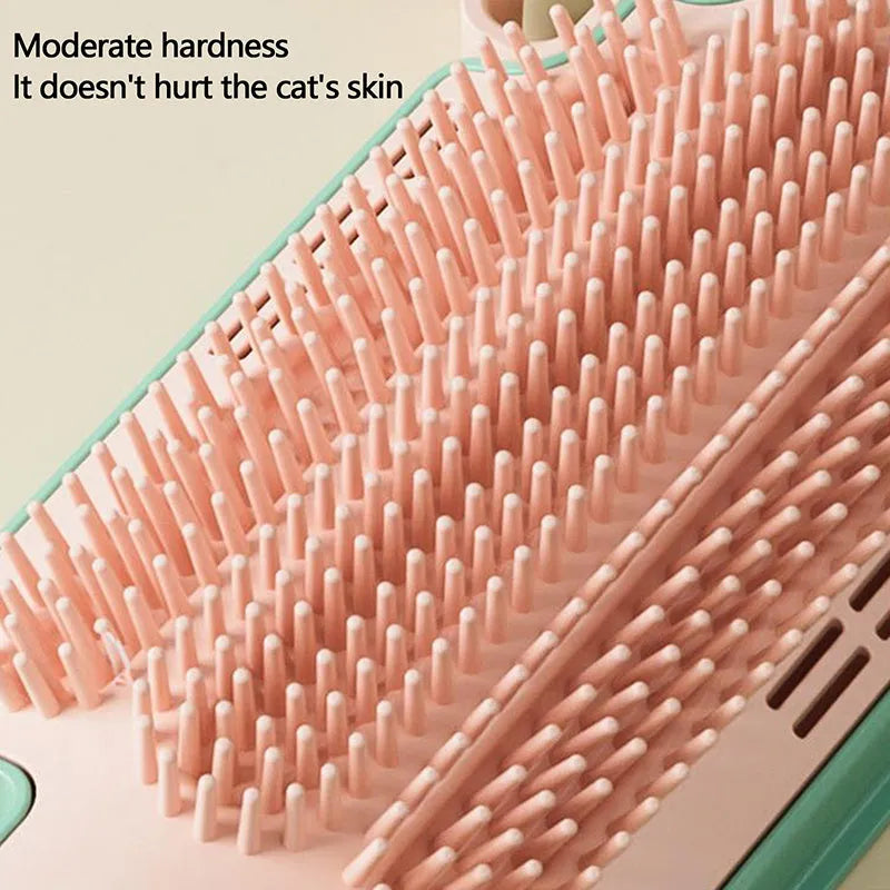 Ice cream cone-shaped cat scratching post with feather teaser in corner placement
