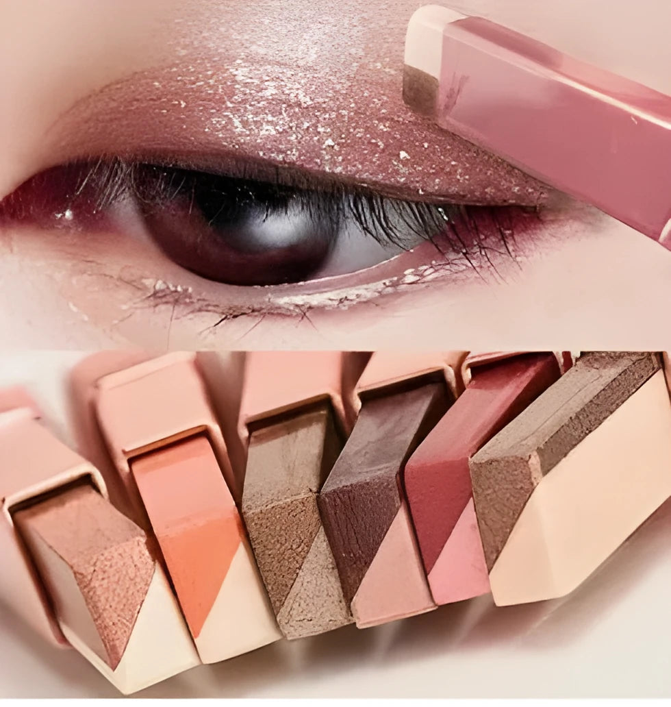 Lazy Double Color Eyeshadow Stick 3.8g in rotating style with gradient shimmer finish