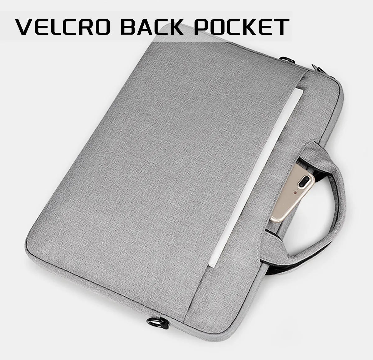 Water-repellent laptop bag with shoulder strap, available in multiple sizes and colours