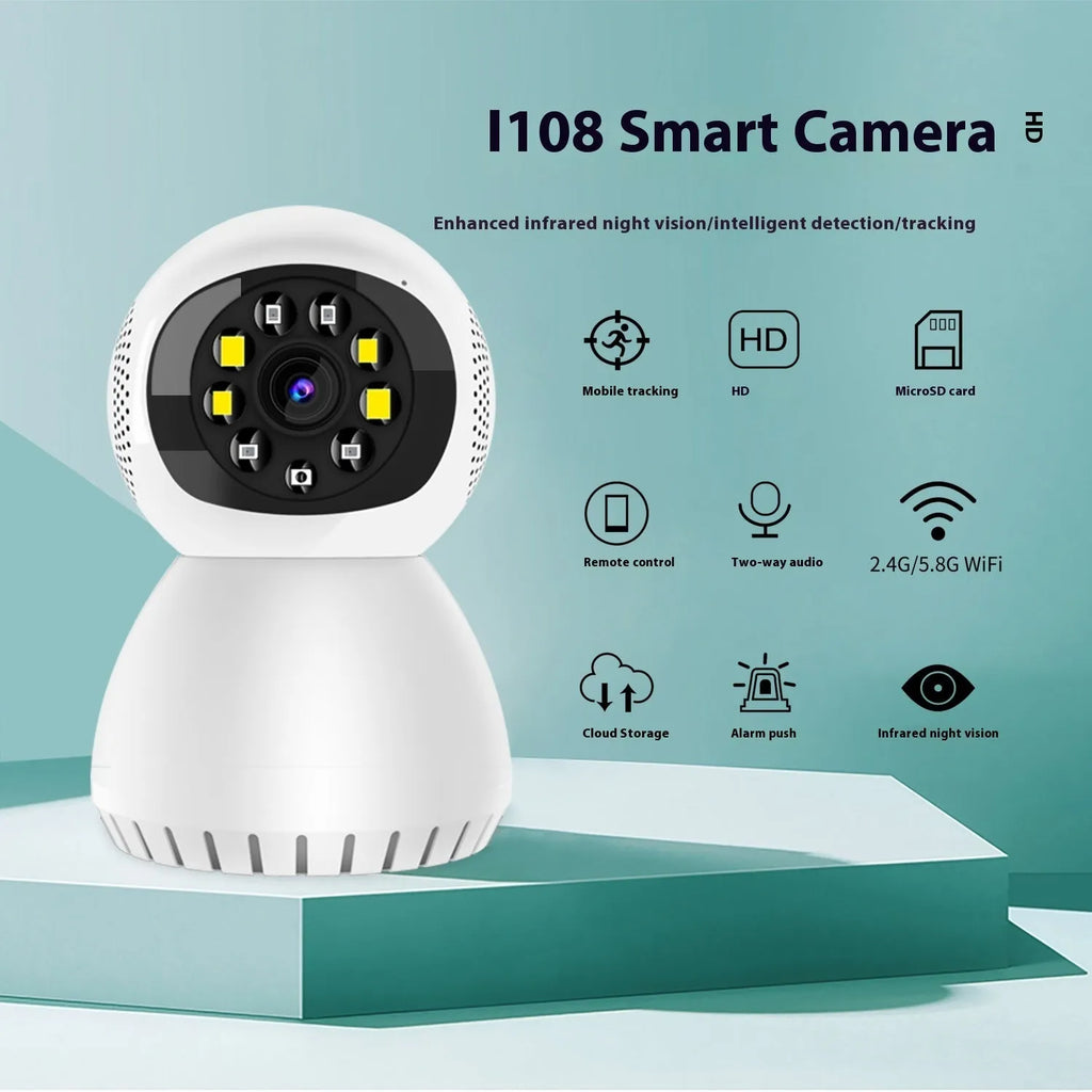 Dual-frequency wireless monitor camera 1080p HD network wifi home camera body with 12mm lens ABS material indoor outdoor security