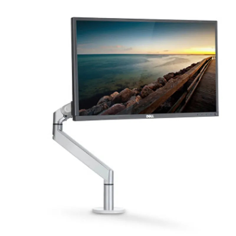 Aluminium alloy laptop stand with adjustable air pressure arm in black or silver