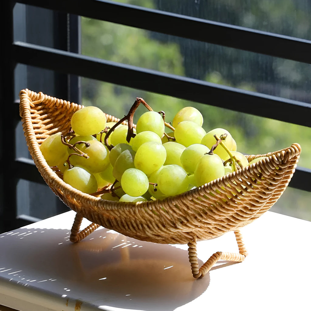 Plastic fruit plate decoration knitted basket dim sum rack in desktop melon seeds fruit dim sum rack colour