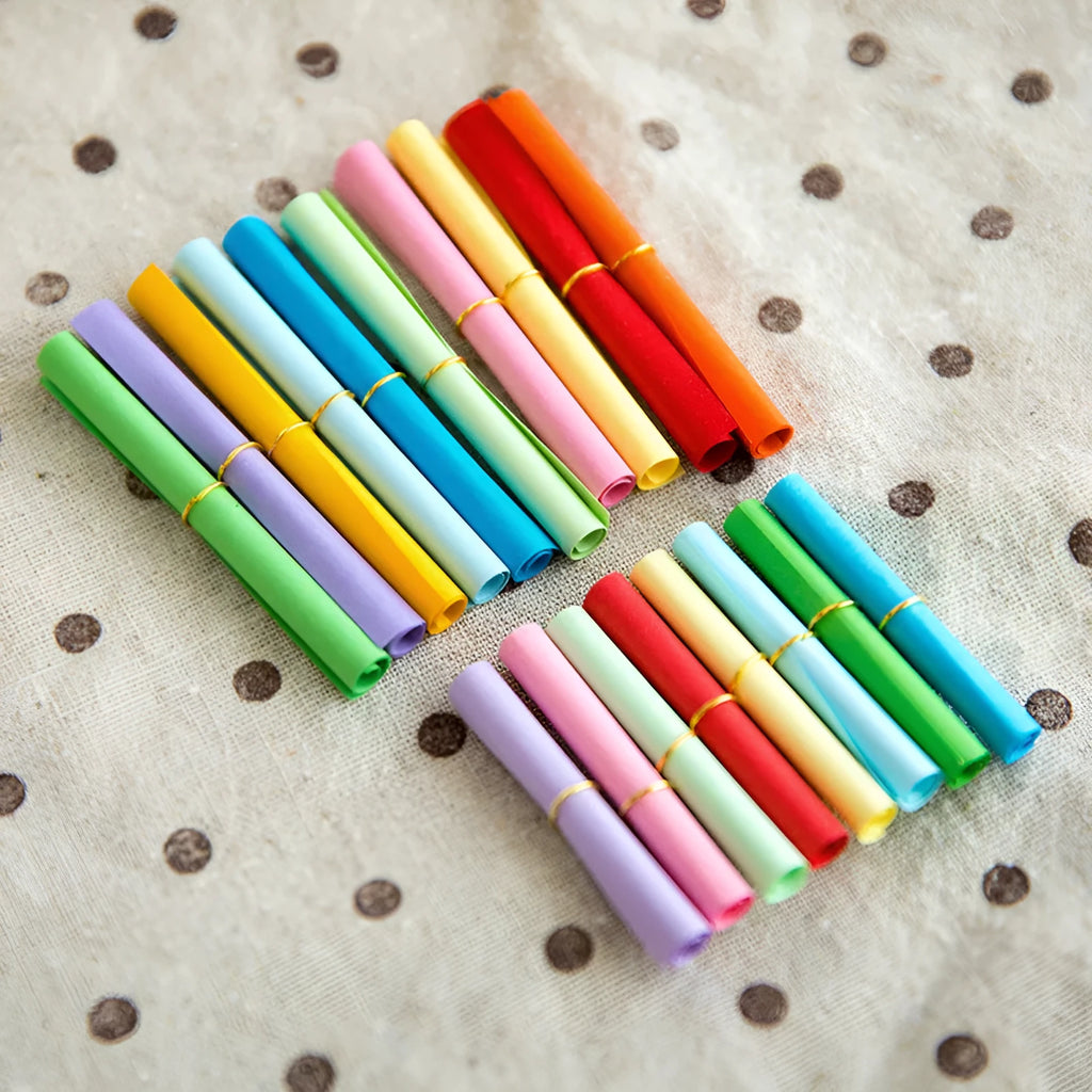 Drift bottle colour wish letter paper scrolls in three sizes with ten colour variety
