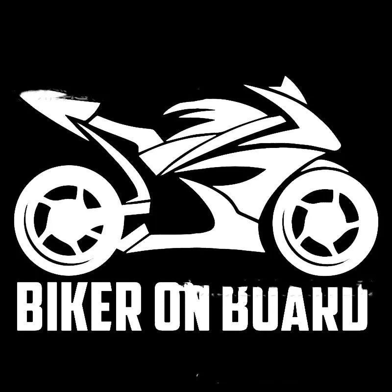 Reflective vinyl motorcycle and car safety sticker in multiple colours and two size options.