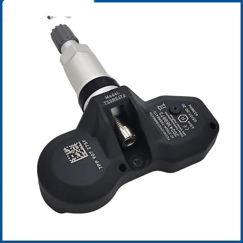 Black wireless tyre pressure monitoring system for Audi cars with four sensors and handheld display